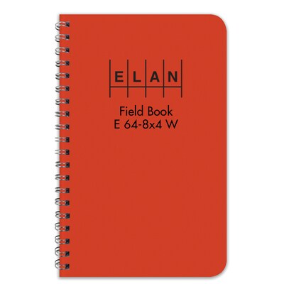 ELAN Field Surveying Computation Notebooks, 4.63" x 7.25", 100 Sheets, Orange (E64-8X4W ORG-6)