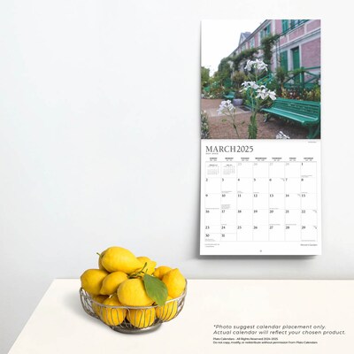 2025 Plato Monet's Garden 12" x 12" Monthly  Wall Calendar (9781975480752)