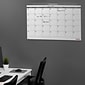 Staples 24" x 36" Monthly Dry-Erase Wall Calendar, Undated, Reversible, White/Gray (ST60365-23)