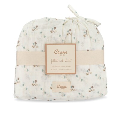 Organic Cotton Poppy Fitted Crib Sheet