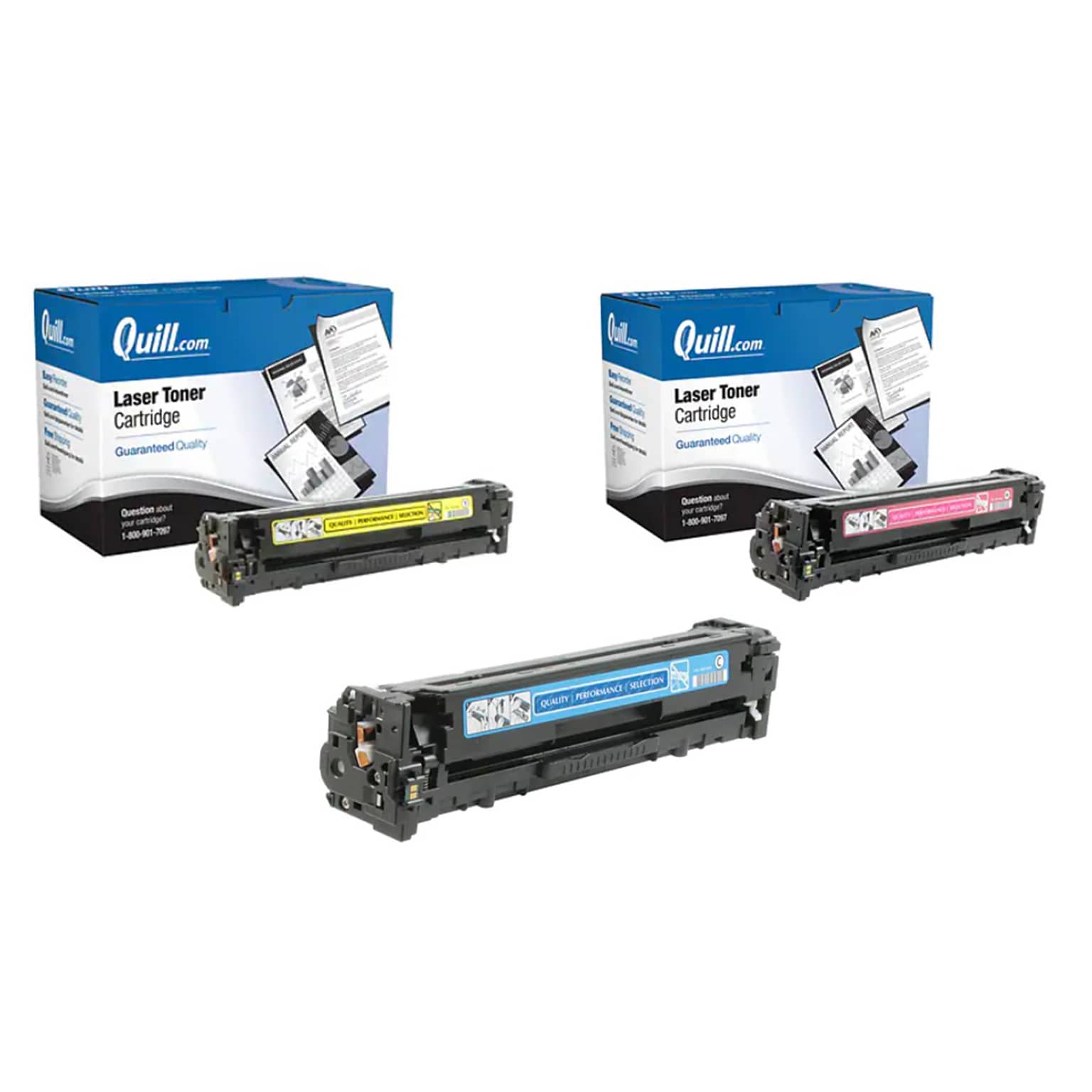 Quill Brand® Remanufactured Cyan/Magenta/Yellow Standard Yield Toner Cartridge Replacement for HP 131, 3/Pk