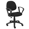 Boss Perfect Posture Deluxe Office Task Chair with Loop Arms, Black (B317-BK)