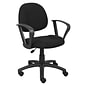 Boss Perfect Posture Deluxe Office Task Chair with Loop Arms, Black (B317-BK)