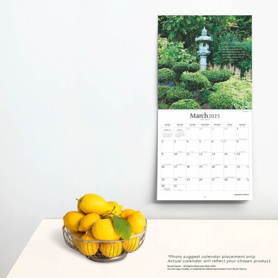 2025 Brush Dance Japanese Gardens 12" x 12" Monthly  Wall Calendar (9781975478582)
