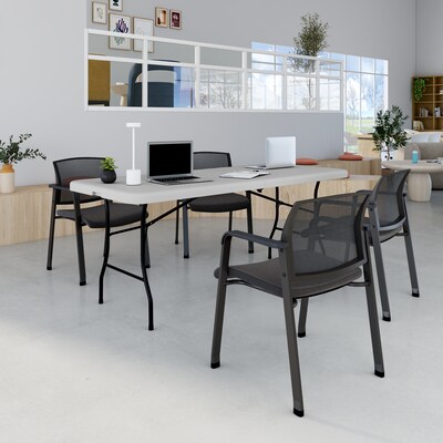 Quill Brand® Folding Table, Regular Duty, 72"L x 30"W, Platinum (79223/54272)