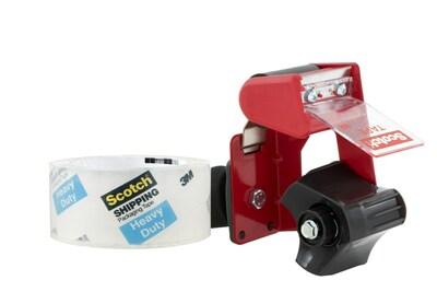 Scotch Heavy Duty Packaging Tape Dispenser, 2" Wide, Red (MMMST181)