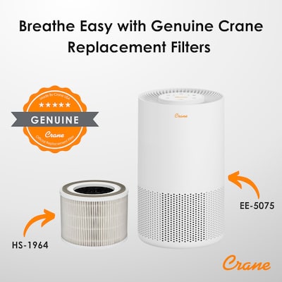 Crane HS-1964 HEPA Air Purifier Filter, 4.72" x 5.91"