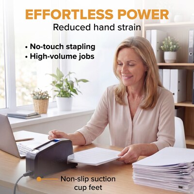 Bostitch Impulse Electric Desktop Stapler, 30-Sheet Capacity, Black, 6/Carton (02210CT)