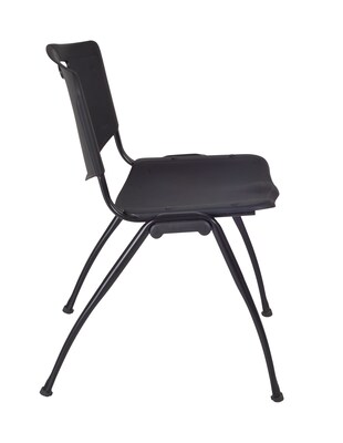 Regency Kobe 48" Flip Top Mobile Cherry Training Table & 2 'M' Stack Chairs, Black (MKFT4824CH47BK)