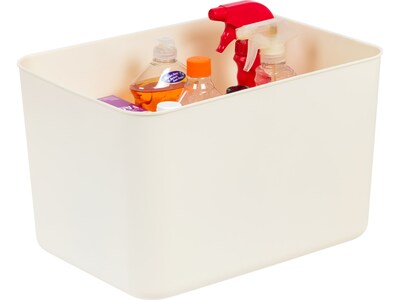 IRIS Open Lid Storage Bin, Off-White, 4/Pack (552113)