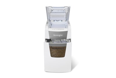 Kensington OfficeAssist Auto Feed Shredder A1500-HS Anti-Jam Micro Cut, White/Gray (K52050AM)