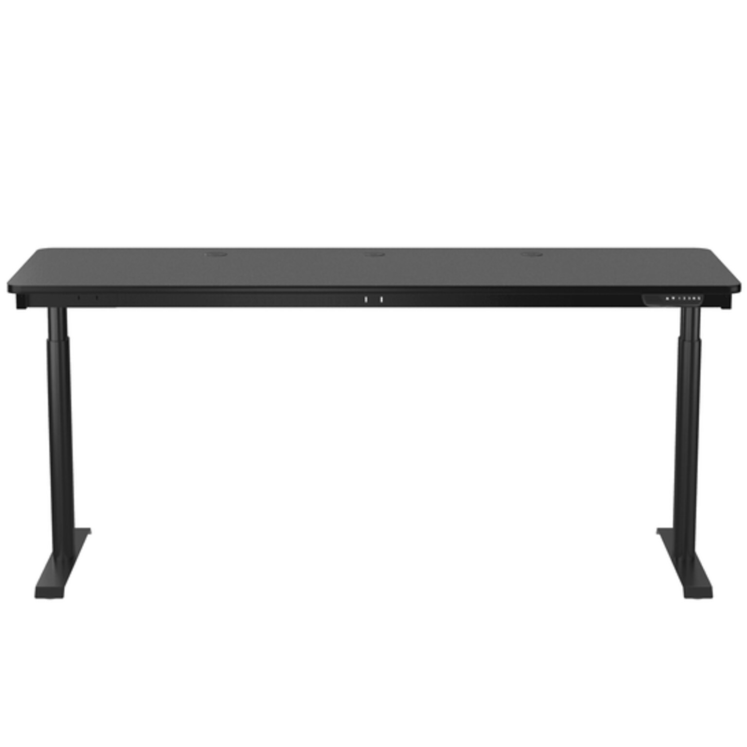 VersaDesk PowerLift 72W Electric Rectangular Adjustable Standing Desk, Black (PLSDR7224-BB-APP)
