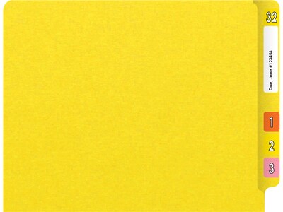 Medical Arts Press Heavy Duty End Tab File Folder, Straight-Cut, Letter Size, Yellow, 40/Box (S-0946
