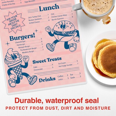 Staples Thermal Laminating Pouches, Menu Size, 3 Mil, 25/Pack (5201102/5201104)
