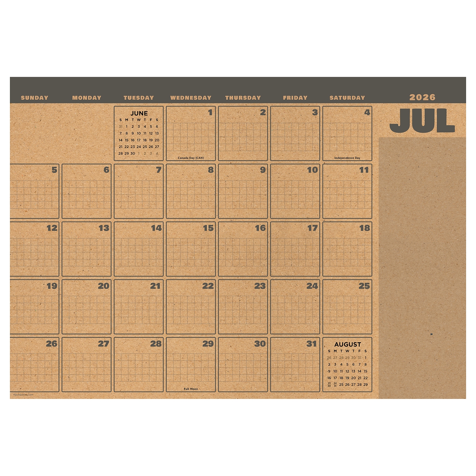 2026-2027 TF Publishing Trail + Timber 17 x 12 Academic Monthly Desk Pad Calendar (AY27-8506)