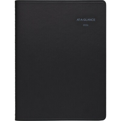 2026 AT-A-GLANCE QuickNotes 8.25" x 11" Weekly & Monthly Appointment Book, Faux Leather Cover, Black (76-950-05-26)
