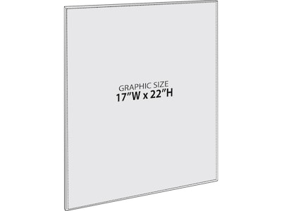 Azar Sign Holder, 17" x 22", Clear Acrylic, 2/Pack (122039-2PK)