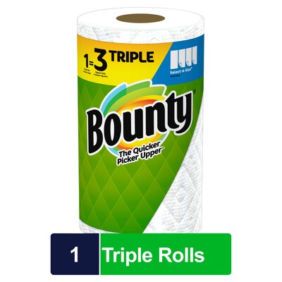 Bounty Select-A-Size Kitchen Rolls Paper Towel, 2-Ply, White, 135 Sheets/Roll, 12 Rolls/Carton (6698