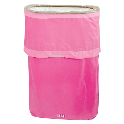 Party City Plastic Indoor/Outdoor Trash Can, 13 Gallon, Bright Pink (AM130109-103-NS)