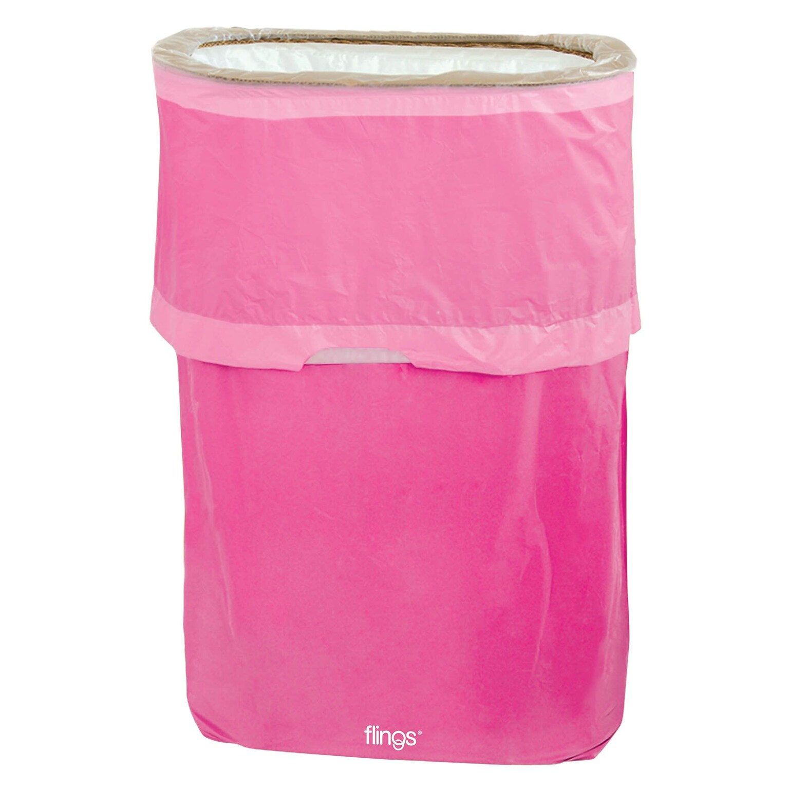 Party City Plastic Indoor/Outdoor Trash Can, 13 Gallon, Bright Pink (AM130109-103-NS)