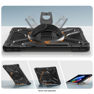 SaharaCase Raider Series Heavy Duty Hand Strap Case for Microsoft Surface Pro 12", Shoulder Strap, Scorpion Black (TB00481)