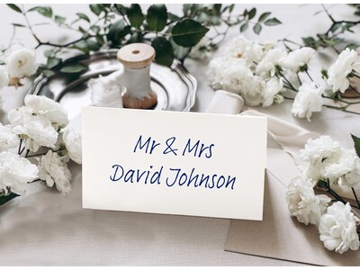 Better Office 2" x 3.5" White Table Tent Place Card, 100/Pack (64649-100PK)