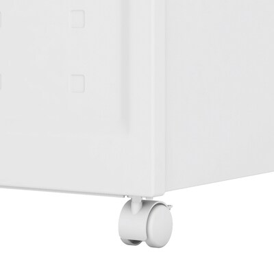 Techni Mobili Storage Container with Lid, Plastic, White, 2/Pack (RTA-SBXF205)