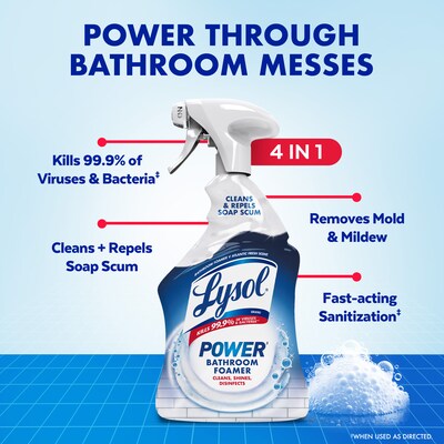 Lysol Disinfectant Power Bathroom Foamer, Atlantic Fresh Scent, 32 oz. (36241-02699)