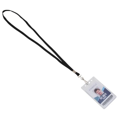 Advantus Lanyard, Black, 100/Box (AVT97126)