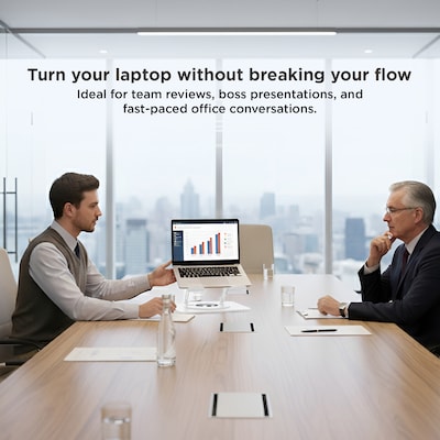 Uncaged Ergonomics 10.2" x 10" Metal Swivel Laptop Stand 2.0, White (SLS-White)