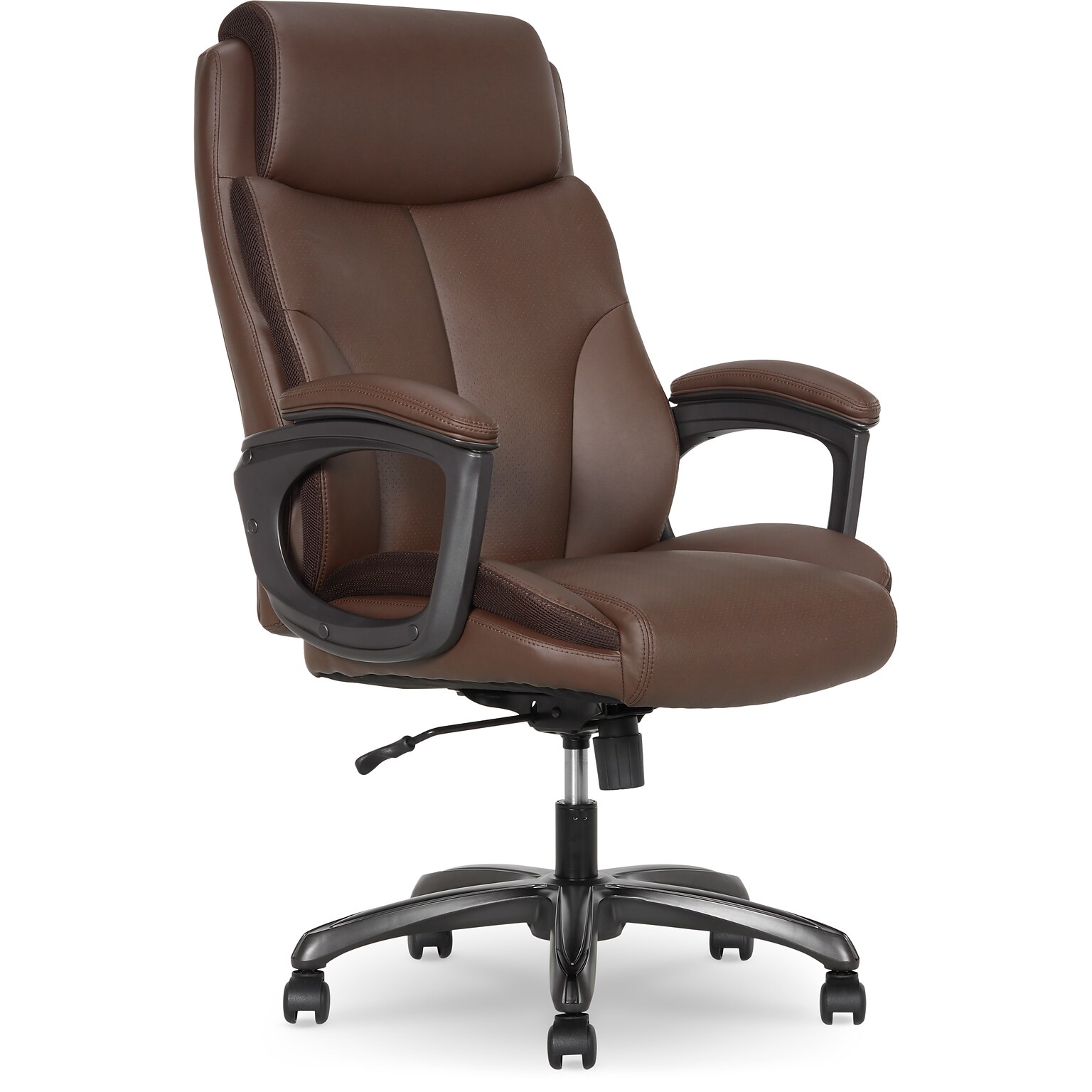 Thomasville Danvers Ergonomic Polyurethane Big & Tall Chair, 400 lb. Capacity, Dark Walnut Brown (52403-DBRN)