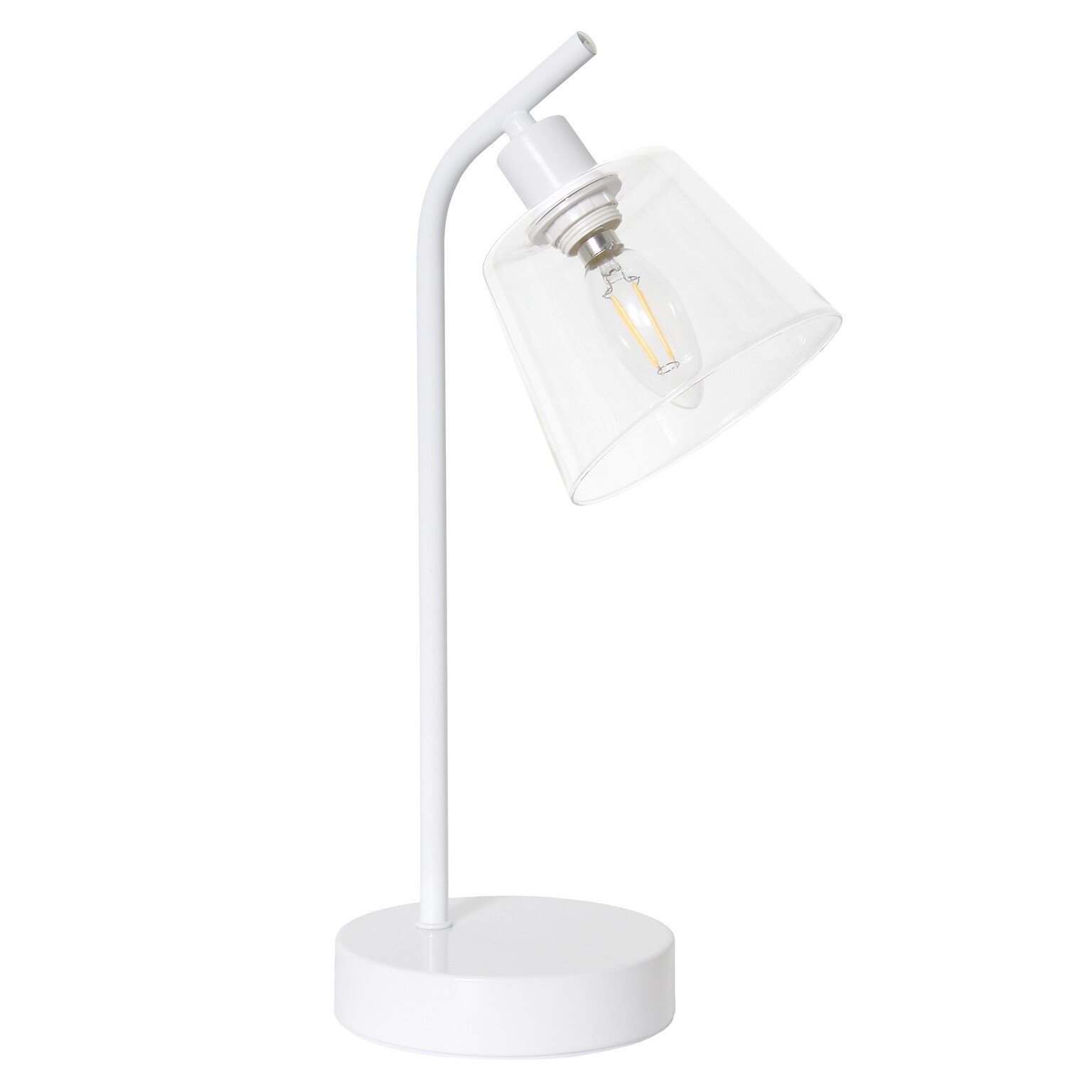 Simple Designs Sleek Essentials LED Desk Lamp, 15.75, White (LD1080-WHT)