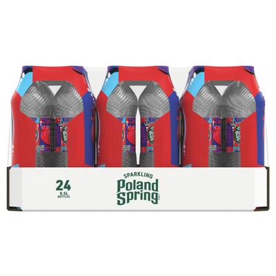 Poland Spring Sparkling Water, Triple Berry, 16.9 oz. Bottles, 24/Carton (12349572)