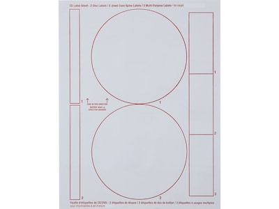 Verbatim Inkjet Media Labels, White, 7 Labels/Sheet, 50 Sheets/Pack (71126)