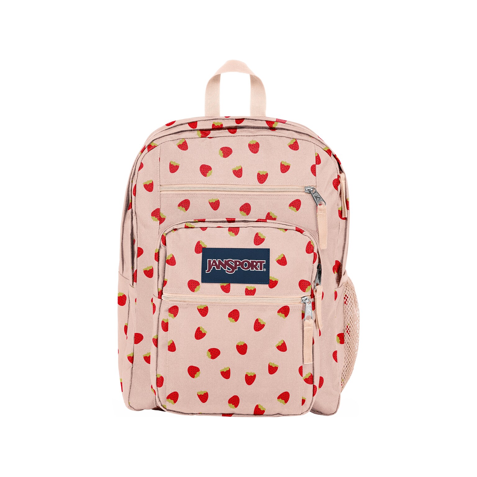 JanSport Big Student Strawberry Shower Laptop Backpack, Pink/Red