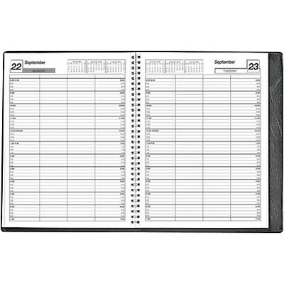 Medical Arts Press® 4 Column Daily/Monthly Appointment Book, 2020, 8-1/2x11, Black Cover