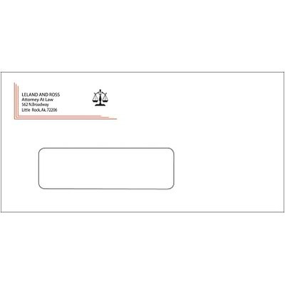 #9 2-Color Envelopes with window, White