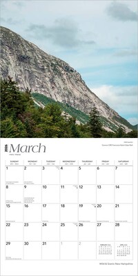 2026 BrownTrout New Hampshire Wild & Scenic 12" x 12" Monthly Wall Calendar (9798330704835)