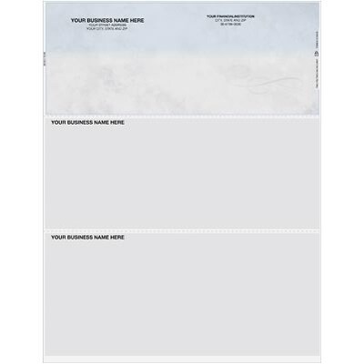 Pre-Printed Blank Laser Top Checks; Blue Marble