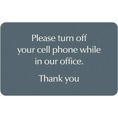 Medical Arts Press® Cell Phone Office Signs; No Cell Phone Message, Horizontal