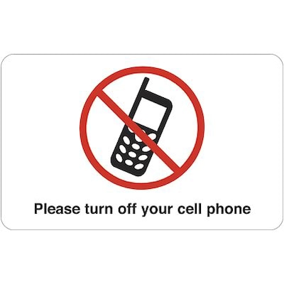 Medical Arts Press® Cell Phone Office Sign; Please Turn Off Your Cellphone, English