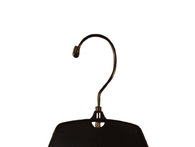 Nahanco 17" Plastic Heavy Weight Top Hanger, Black, 100/Carton (25500BHMG)