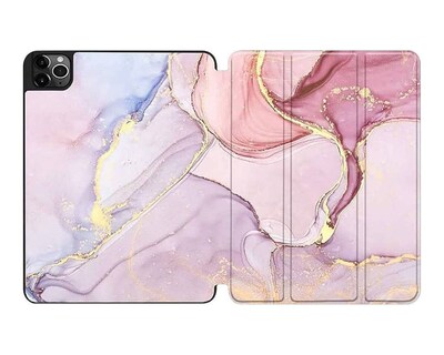 SaharaCase Marble Series Folio Case for Apple iPad Pro 11" (2nd, 3rd, and 4th Gen 2020-2022), Pink Marble (TB00013)