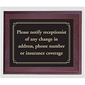 Medical Arts Press® Wood Office Message Plaques; Please notify receptionist