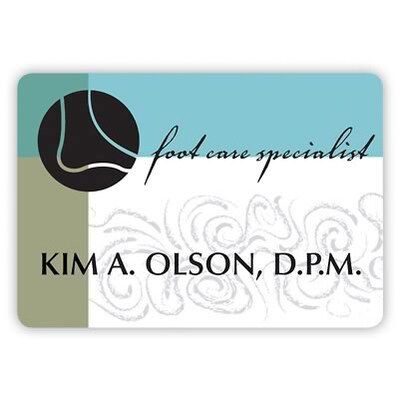 Custom Printed Medical Arts Press® Full-Color Podiatry Name Badges; Large, Sophisticated Feet