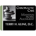 Custom Printed Medical Arts Press® Full-Color Chiropractic Name Badges; Large, Balanced Rocks