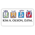 Custom Printed Medical Arts Press® Full-Color Podiatry Name Badges; Standard, Love Your Feet