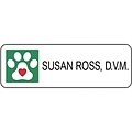 Medical Arts Press® Designer Name Badges; Standard, Paw Print with Heart
