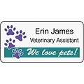 Medical Arts Press® Designer Name Badges; Large, We Love Pets