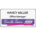 Medical Arts Press® Dental Designer Name Badges; Standard, Purple/Pink Design